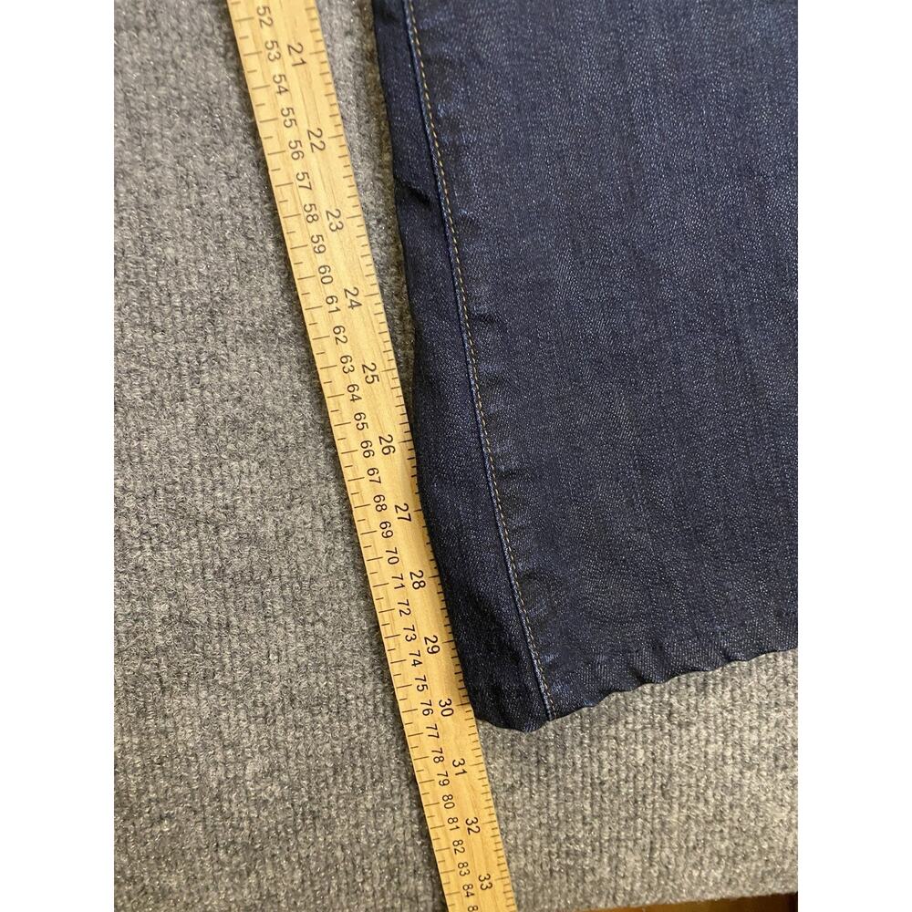 J Brand Women's Bootcut Jeans Dark Blue Denim Stretch Pockets Button Zip - Picture 7 of 9